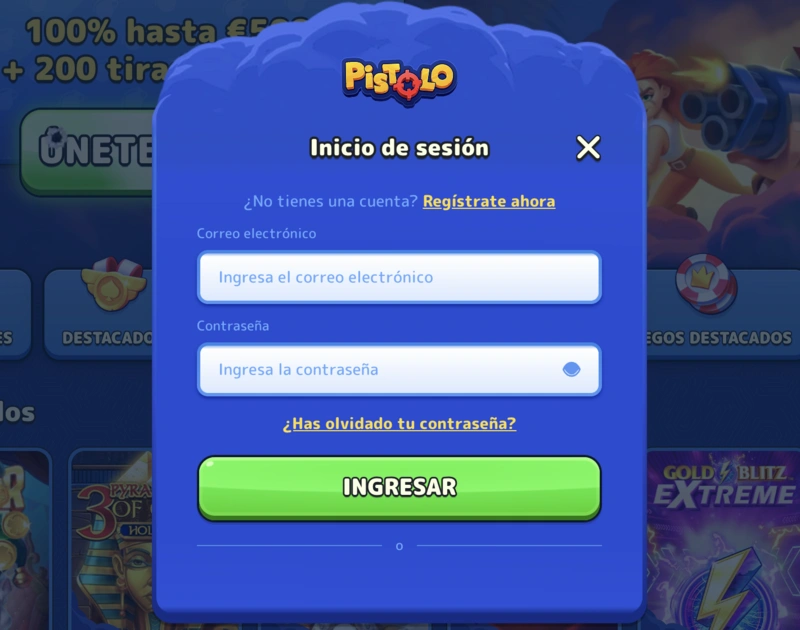 Pistolo Login